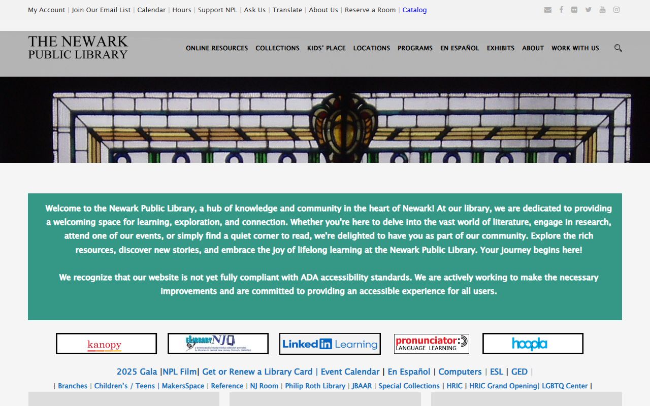 Newark Public Library genealogy and local history collection