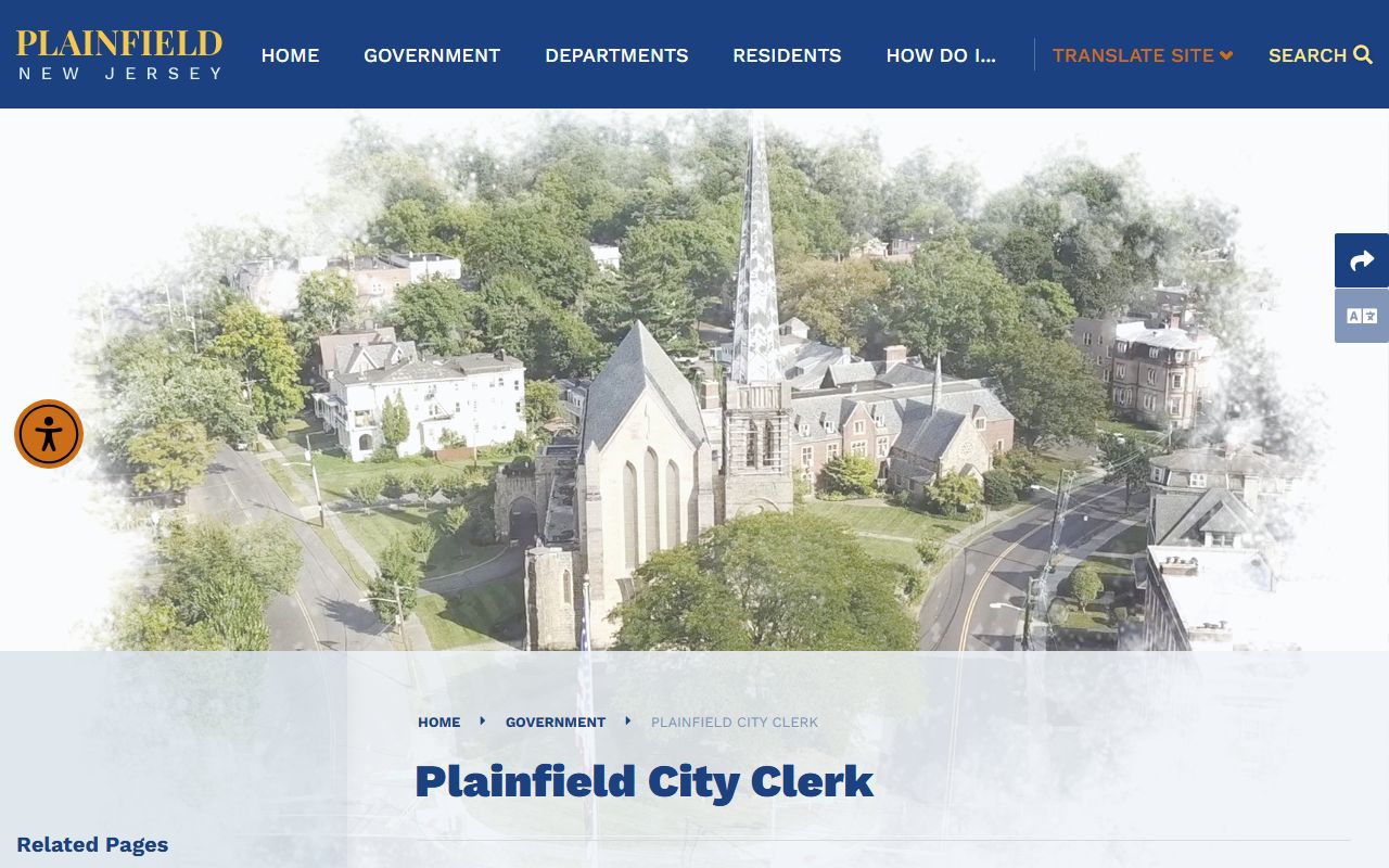 Plainfield City Clerk genealogy records office