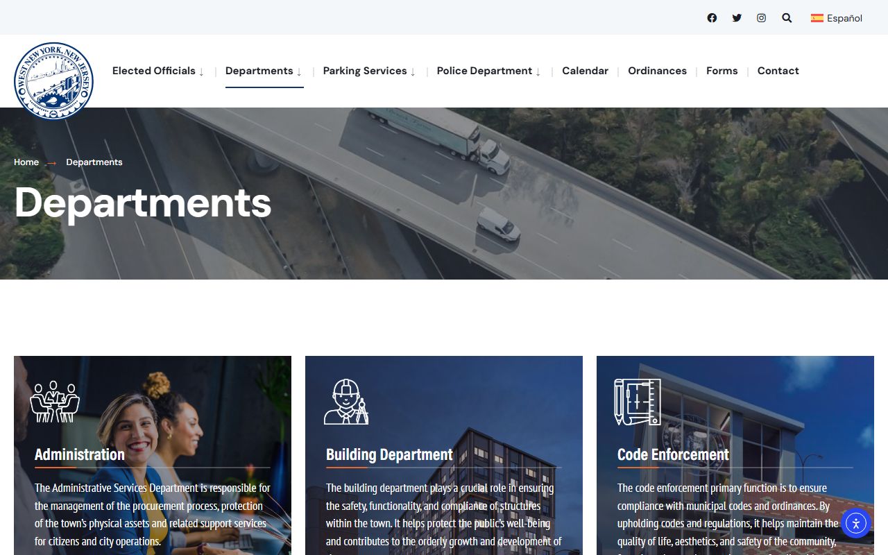 West New York government departments genealogy resources