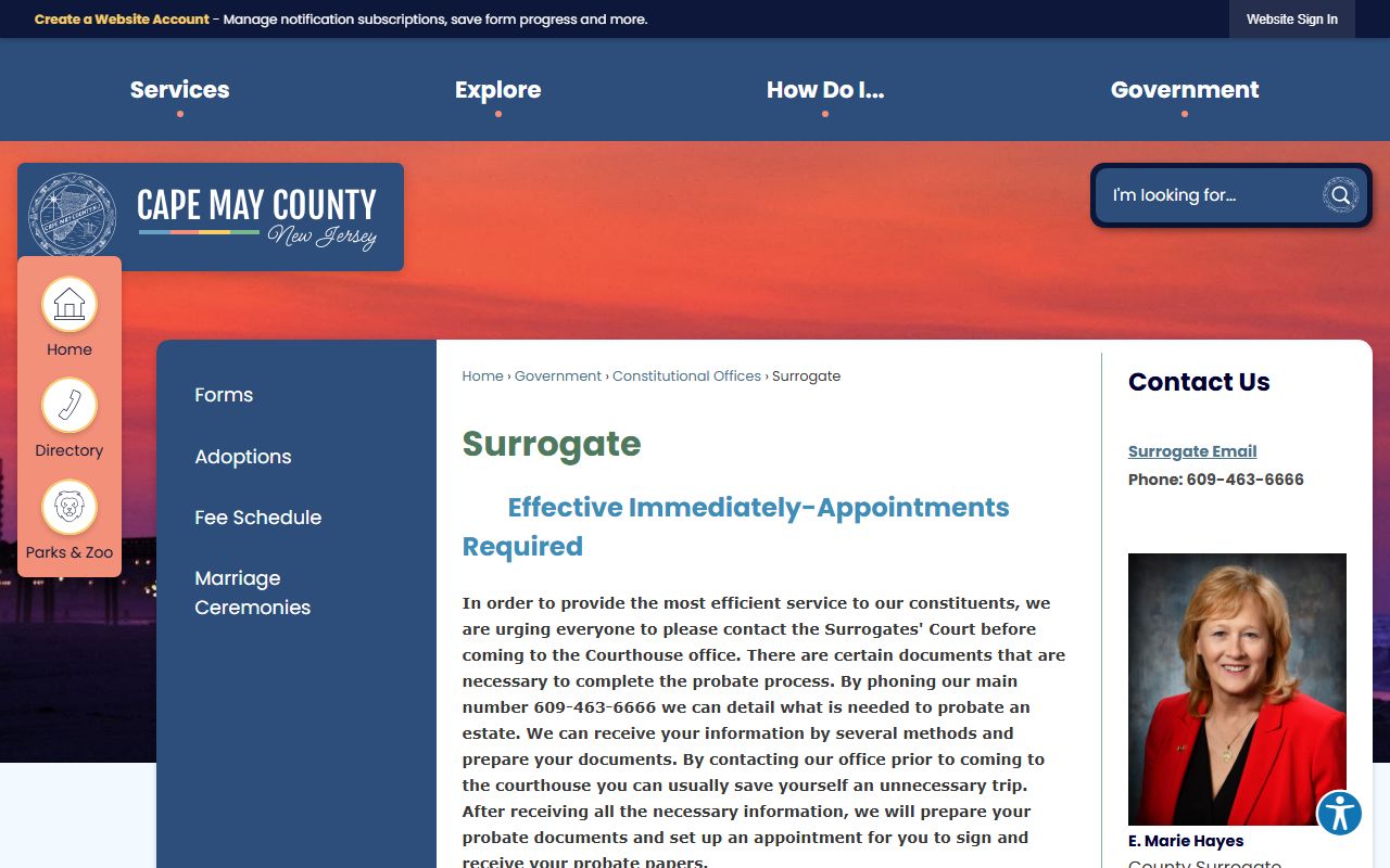 Cape May County Surrogate Court genealogy records