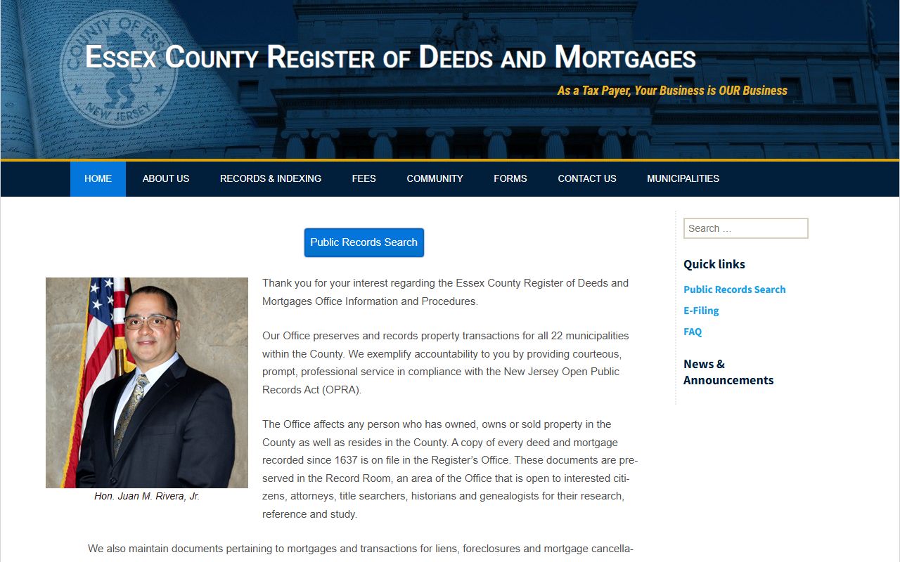 Essex County Register of Deeds genealogy records