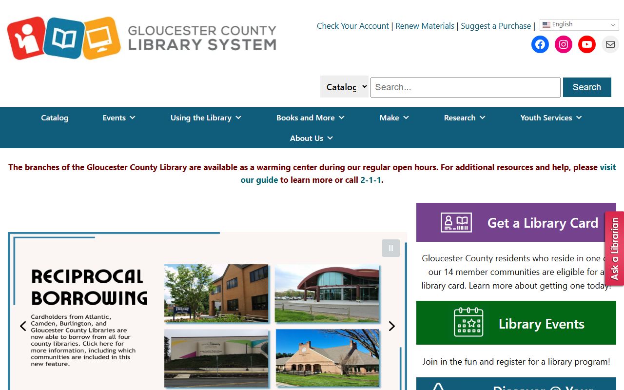 Gloucester County Library System genealogy resources