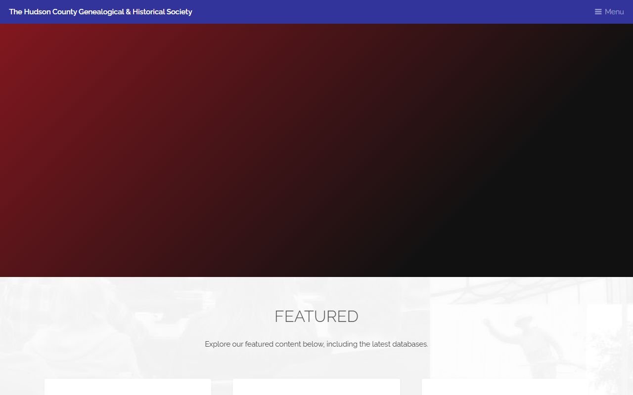 Hudson County Genealogical Society for genealogy records