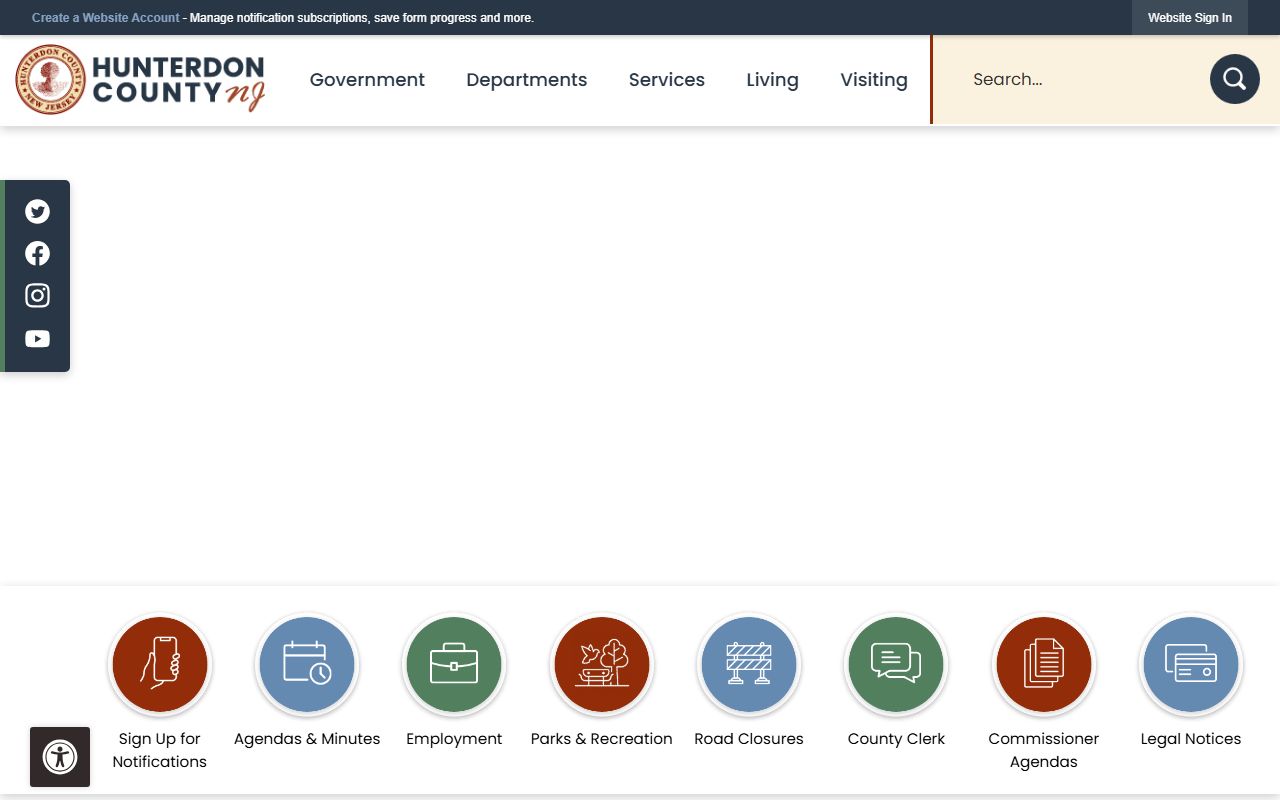 Hunterdon County government website for genealogy records