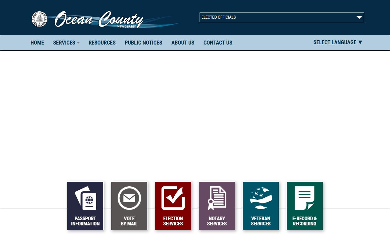 Ocean County Clerk Office for genealogy records in Toms River