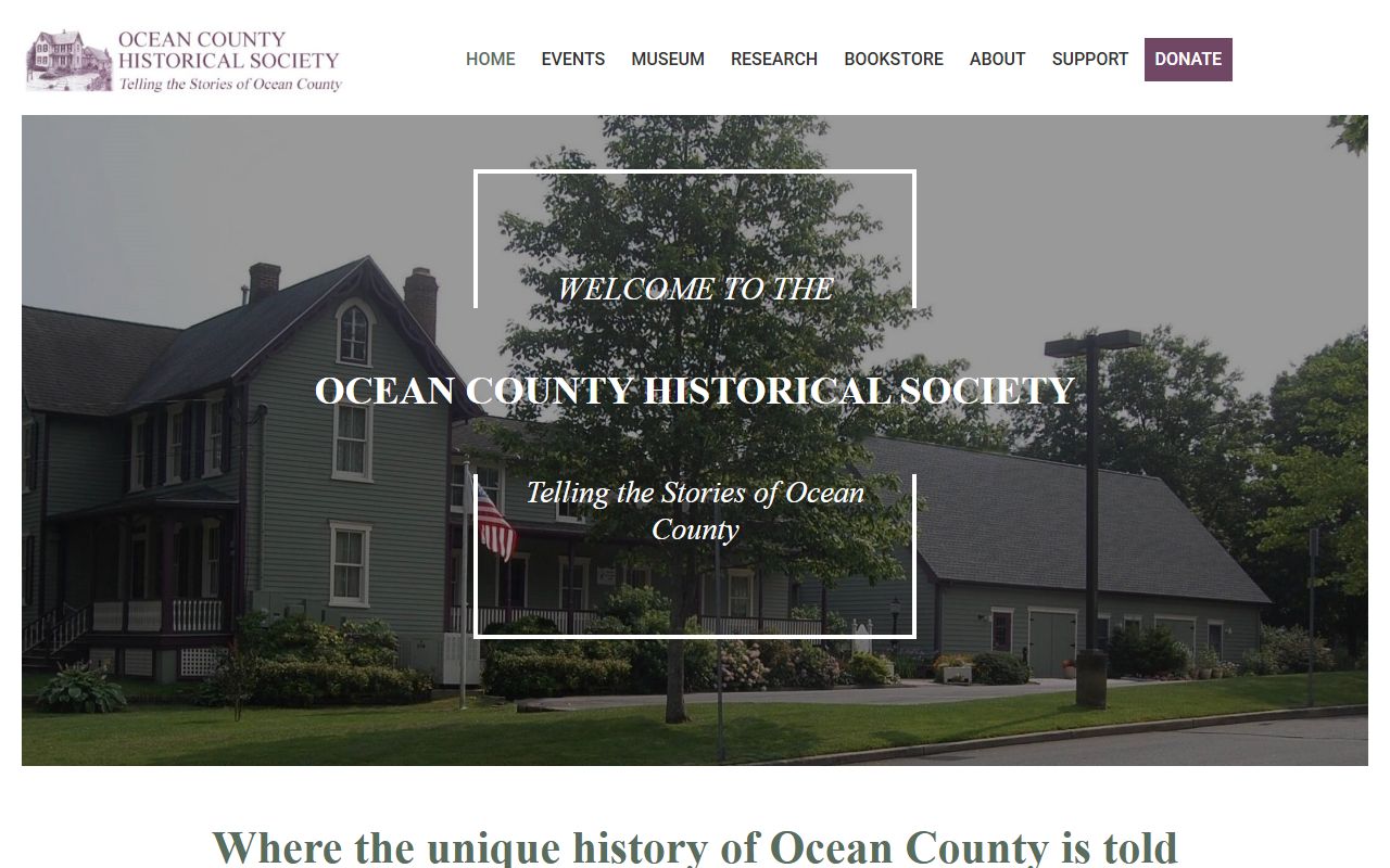 Ocean County Historical Society genealogy research center