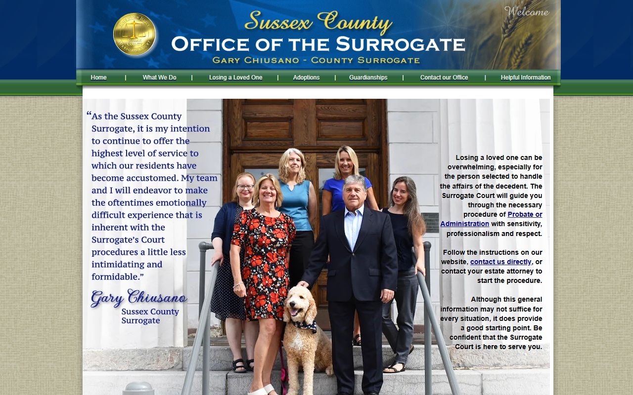 Sussex County Surrogate Office for probate and genealogy records in Newton